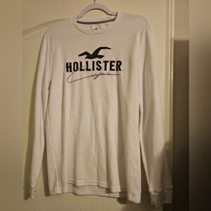 Hollister Classic White Long Sleeve Tee Size Small